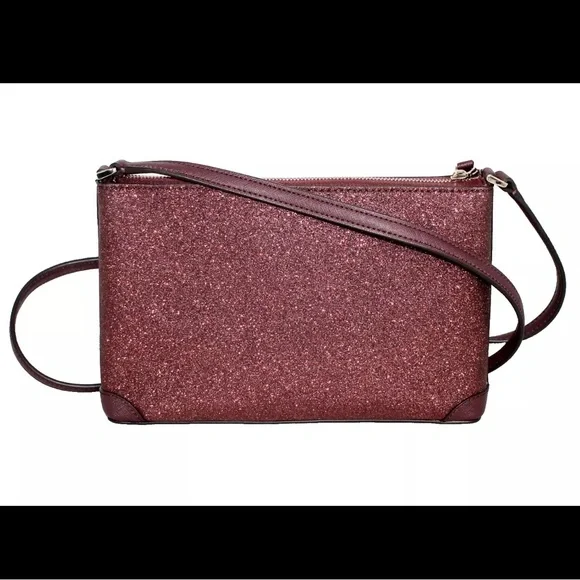 Kate Spade Crossbody Sparkly Dark Purple NWOT Glitter purse glittery bag - Picture 6 of 16